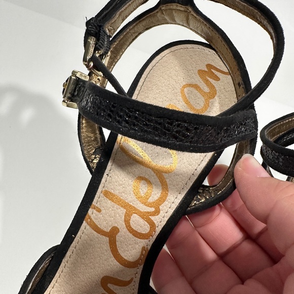 Sam Edelman [ Women size 8 ] Very High Sparkly‎ Strappy Heals in Black - Picture 7 of 14